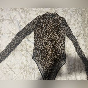 Forever 21 sheer cheetah body suit